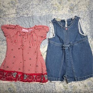 Baby girl dress and romper size 6 month